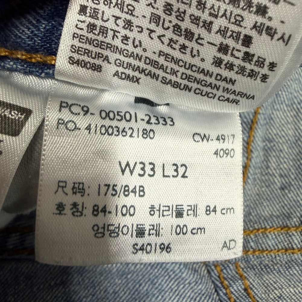 Levis 501xx Original Fit Button Fly Jeans Mens 33x32 Medium Blue Straight Leg - Picture 6 of 11